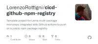 Screenshot des GitHub-Repositories cicd-github-npm-registry