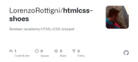 Screenshot des GitHub-Repositories htmlcss-shoes
