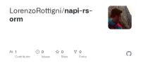 Screenshot des GitHub-Repositories napi-rs-orm