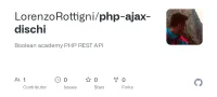 Screenshot des GitHub-Repositories php-ajax-dischi