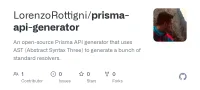 Screenshot des GitHub-Repositories prisma-api-generator