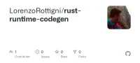 Screenshot des GitHub-Repositories rust-runtime-codegen