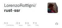 Screenshot des GitHub-Repositories rust-ssr