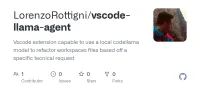 Screenshot des GitHub-Repositories vscode-llama-agent