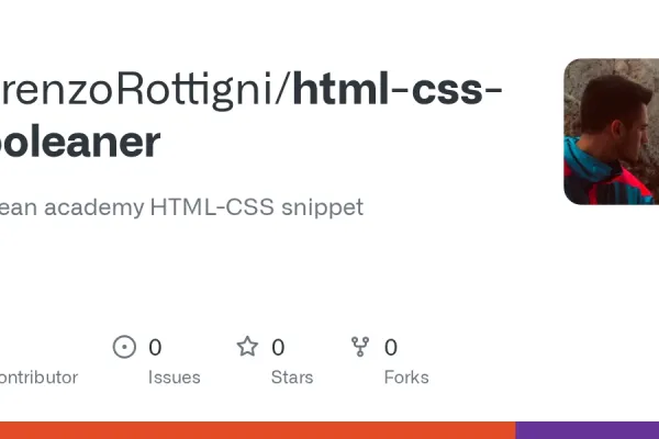 Screenshot des GitHub-Repositories html-css-booleaner