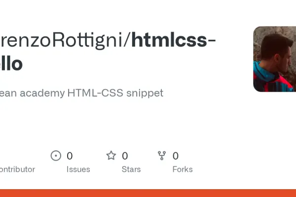 Screenshot des GitHub-Repositories htmlcss-hello