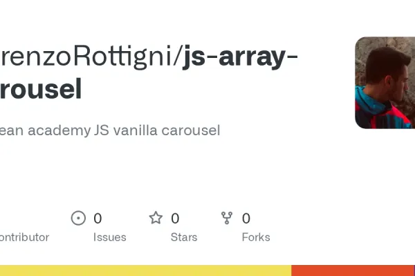 Screenshot des GitHub-Repositories js-array-carousel