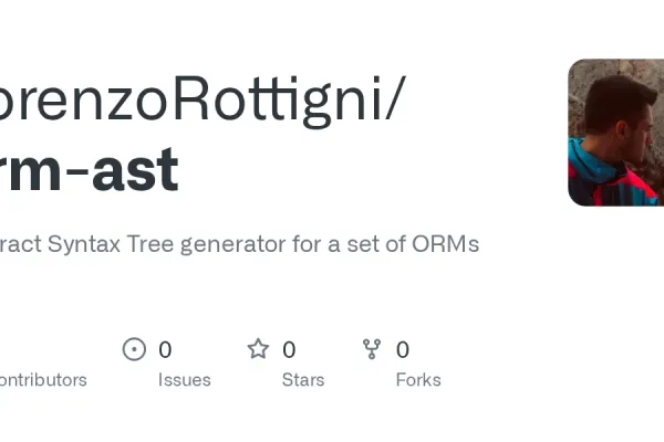 Screenshot des GitHub-Repositories orm-ast